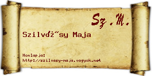 Szilvásy Maja névjegykártya